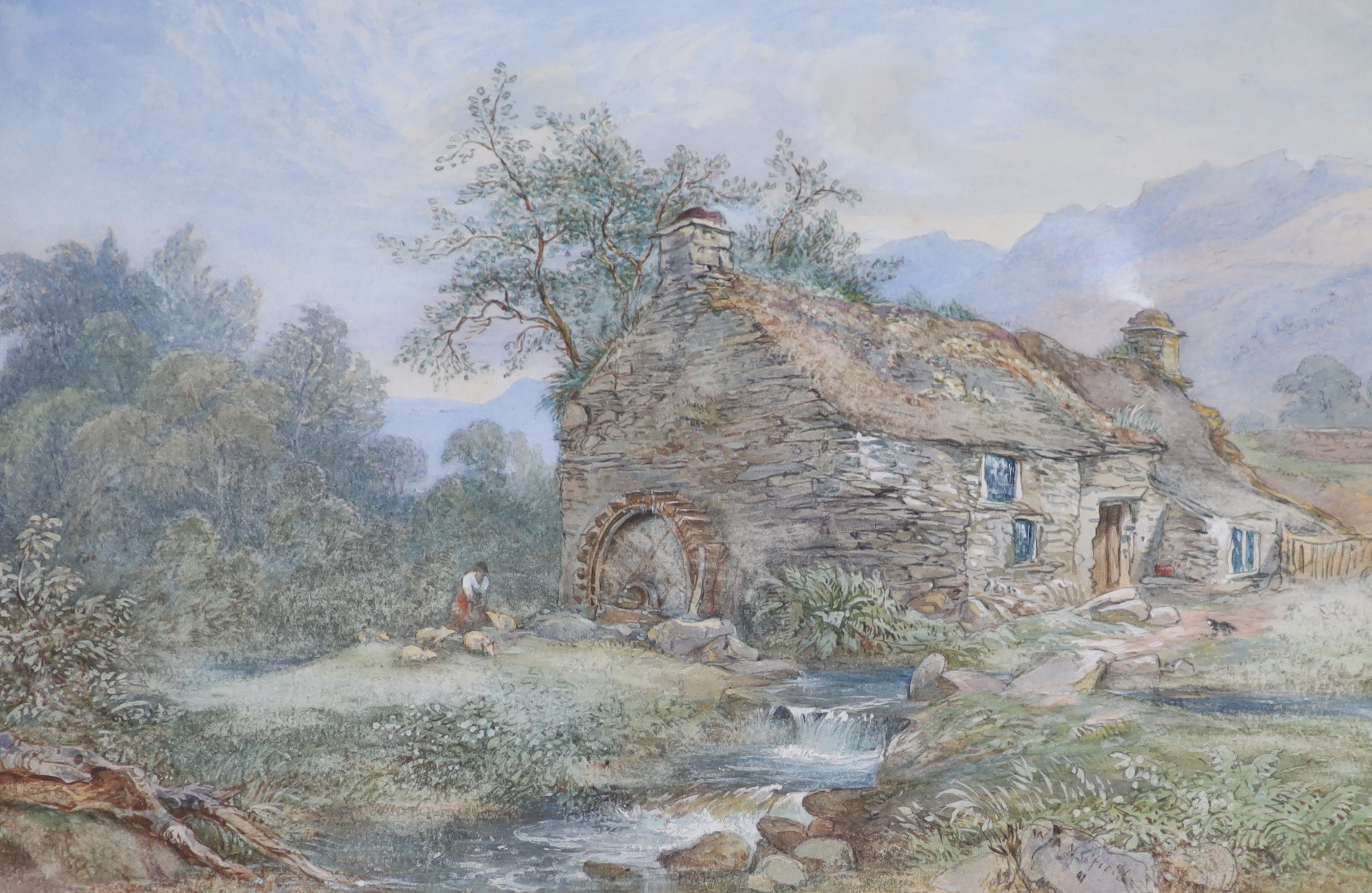 William Andrews Nesfield (1793-1881), An Old Mill near Betws y Coed, watercolour, 18.5 x 28cm.